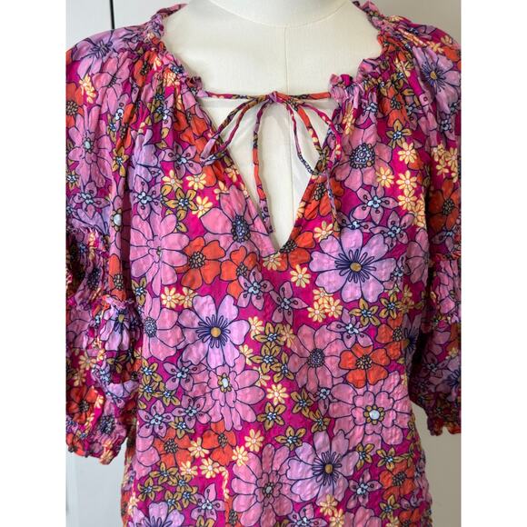 Ramy Brooke Janae Floral Blouse Size Small - Picture 2 of 11